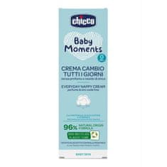 Chicco Krém na detský zadoček Baby Moments bez parfumu na každý deň 100ml, 0m+