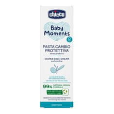 Chicco Krém na detský zadoček Baby Moments bez parfumu s 99% prírodných zložiek 100ml, 0m+