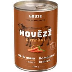 Louie konz. pre psov hovädzie s mrkvou 1200 g