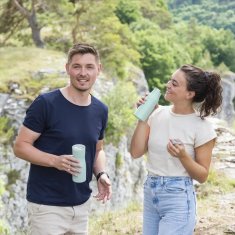 Termohrnček XAVAX To Go, s 360 ° otvorom na pitie, 400 ml, pastelovo modrý