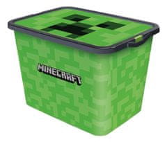 Stor BOX ÚLOŽNÝ S VEKOM MINECRAFT 23L, PLAST