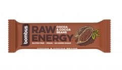 Tyčinka Bombus Raw Energy 50g kakao+kakaové bôby