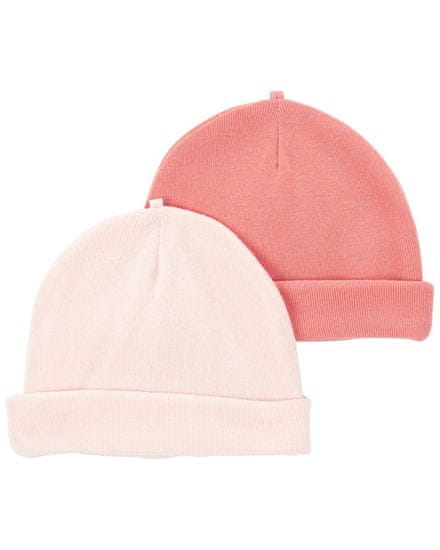 CARTER&#39;S Čiapka Pink holka MFL 2ks 0-3m