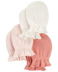 CARTER&#39;S Rukavice Pink/Ivory holka MFL 3ks 0-3m