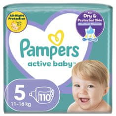 Pampers Active Baby Plienky jednorazové 5 (11-16 kg) 110 ks