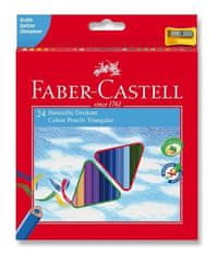 Faber-Castell Faber - Castell Pastelky trojhranné ECO 24 ks + strúhadlo