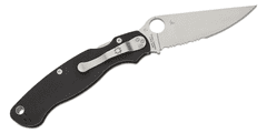 Spyderco C36GPS2 Military 2 Reveal 13 vreckový nôž 10,2 cm, čiastočné zúbkovanie, Satin, čierna, G10