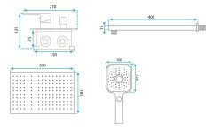 REA REA Moby sprchový set, čierna REA-P2402 - Rea