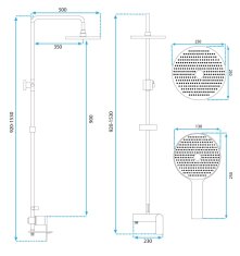 REA REA Avalon sprchový set, Titanium REA-P2401 - Rea