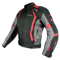 Cappa Racing Bunda moto AREZZO textilná čierna/červená 3XL