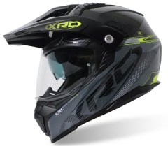 XRC Prilba na moto dark grey/black/fluo vel´. XL