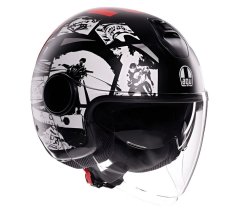 AGV ETERES E2206 HISTORY MATT BLACK/WHITE/RED vel. S