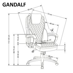 Halmar Kancelářské křeslo GANDAL černá / šedá (1p=1szt)