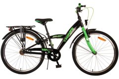 Volare Thombike detský bicykel pre chlapcov - 24 palcov - Čierna Zelená - Dve ručné brzdy