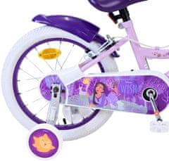 Volare Disney Wish detský bicykel pre dievčatá - 16 palcov - Fialová - Dve ručné brzdy