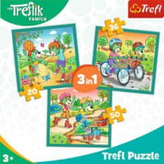 Trefl Puzzle Treflíci: Zoznámte sa s Treflíkmi 3v1 (20,36,50 dielikov)