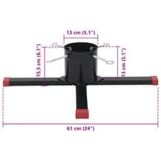 Vidaxl Stojan na vianočný stromček čierny 61x61x15,5 cm