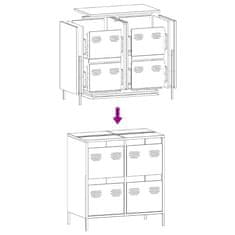 Petromila vidaXL Komoda antracitová 68x39x73,5 cm oceľ valcovaná za studena