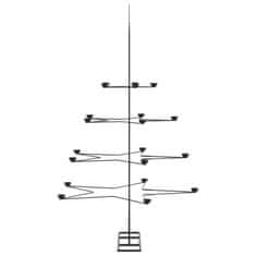 Vidaxl Kovový vianočný dekoratívny stromček čierny 140 cm