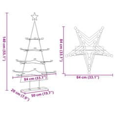 Vidaxl Kovový vianočný dekoratívny stromček čierny 140 cm