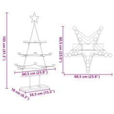Vidaxl Kovový vianočný dekoratívny stromček čierny 105 cm