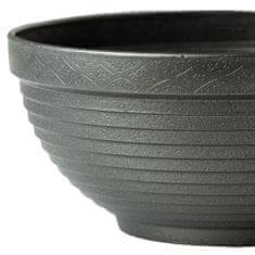 EDANTI Plastový Kvetináč 26 Cm Misa Hrniec Pot Pre Dom, Záhradu Graphite