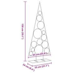 Vidaxl Kovový vianočný dekoratívny stromček čierny 150 cm