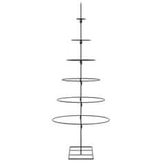 Vidaxl Kovový vianočný dekoratívny stromček čierny 150 cm