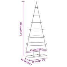 Vidaxl Kovový vianočný dekoratívny stromček čierny 150 cm