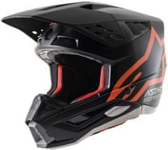 Alpinestars prilba S-M5 Compass matte černo-oranžovo-biela L