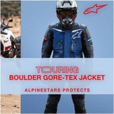 Alpinestars bunda BOULDER GORE-TEX dark černo-modro-červeno-šedá 2XL