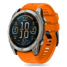 Tech-protect Silicone Line remienok na Garmin Fenix 5 / 6 / 6 Pro / 7 / 8 47mm / E, orange