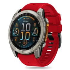 Tech-protect Silicone Line remienok na Garmin Fenix 5x / 5x Plus / 6x / 6x Pro / 7x / 8 51mm, red