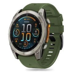 Tech-protect Silicone Line remienok na Garmin Fenix 5x / 5x Plus / 6x / 6x Pro / 7x / 8 51mm, military green