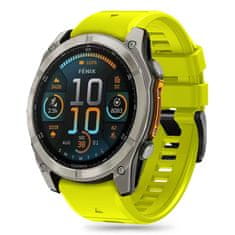 Tech-protect Silicone Line remienok na Garmin Fenix 5x / 5x Plus / 6x / 6x Pro / 7x / 8 51mm, lime