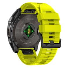 Tech-protect Silicone Line remienok na Garmin Fenix 5x / 5x Plus / 6x / 6x Pro / 7x / 8 51mm, lime