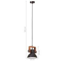 Vidaxl Industriálna závesná lampa 25 W, čierna, okrúhla 19 cm E27