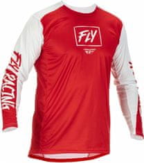 Fly Racing dres LITE bielo-červený XL