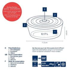 Kela Dóza na potraviny skladovacie Aurelia sklo 4,5 cm 11,5 cm 0,17 l