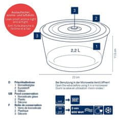 Kela Dóza na potraviny skladovacie Aurelia sklo 11,5 cm 22,0 cm 2,2 l