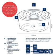 Kela Dóza na potraviny skladovacie Aurelia sklo 6,5 cm 15,5 cm 0,7 l
