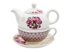 Bella Fiore Kanvica porcelán 450ml + hrnček 350ml RUŽA