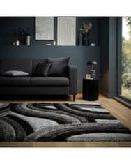 Flair Kusový koberec Indulgence Velvet Carved Grey/Black 80x150