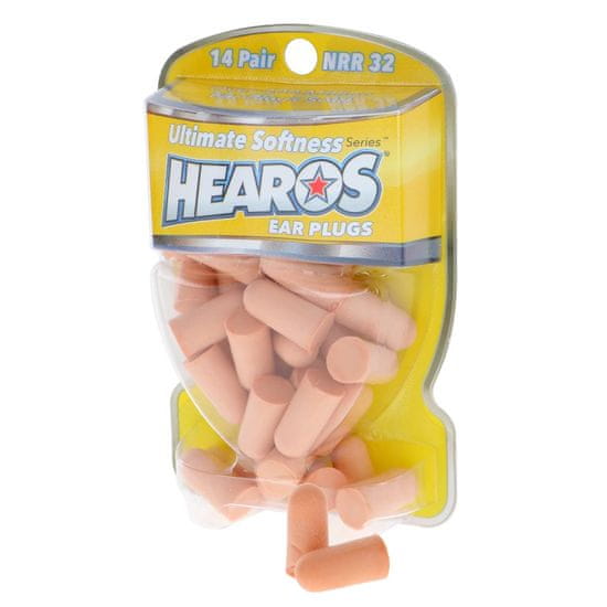 Hearos Ultimate Softness Series Ear Plugs Beige NRR 32dB 14 Pairs