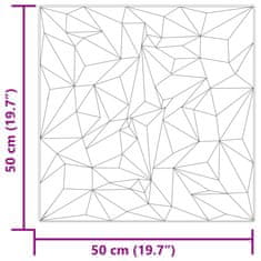 Vidaxl Nástenné panely 12 ks, beton 50x50 cm, XPS 3 m² ametyst