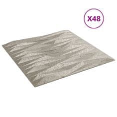 Vidaxl Nástenné panely 48 ks, beton 50x50 cm, XPS 12 m² kameň