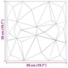 Vidaxl Nástenné panely 12 ks, zelené 50x50 cm, XPS 3 m² diamant