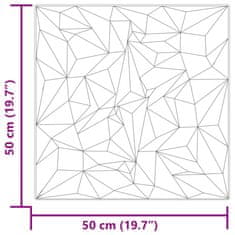 Vidaxl Nástenné panely 48 ks, sivé 50x50 cm, XPS 12 m² ametyst