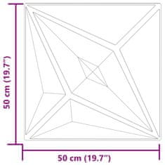 Vidaxl Nástenné panely 12 ks, beton 50x50 cm, XPS 3 m² hviezda