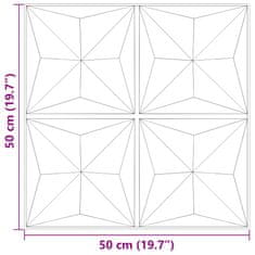 Vidaxl Nástenné panely 48 ks, zelené 50x50 cm, XPS 12 m² origami